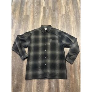 Vintage Caltop Men's Medium Plaid Flannel Shirt 100% Acrylic Made In USA